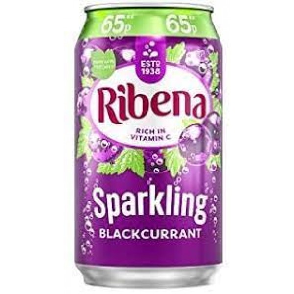 Ribena Sparkling Blackcurrant Can 330ml